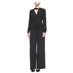 BCBG MaxAzria Sabrina Jumpsuit with Neck Tie - Black